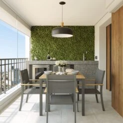 NATERIAL - Tuintafel Vierkant ORIS - 4 Personen - Houten Tafel 90x90 Cm - Aluminium - Met Houten Blad - Eucalyptus -Tuin Verkoop 1200x1200 645