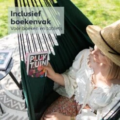 Vita5 XXL Hangstoel | Binnen&Buiten Hangnest | Incl. 2 Kussens En Boekenvak | Volwassenen&Kinderen | Hangmatstoel Tot 225kg | Donkergroen -Tuin Verkoop 1200x1200 68