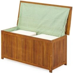 Casaria Opbergbox Acacia Hout – Weerbestendig 115cm - Bruin -Tuin Verkoop 1200x1200 710