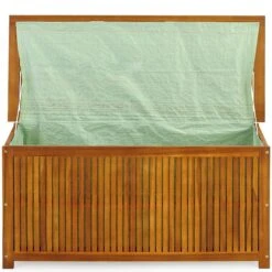 Casaria Opbergbox Acacia Hout – Weerbestendig 115cm - Bruin -Tuin Verkoop 1200x1200 711