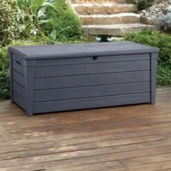 Keter Brightwood Opbergbox - 455L - 145x69,7x60,3 Cm - Grafiet -Tuin Verkoop 1200x1200 729