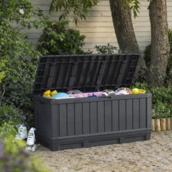Keter Kentwood Opbergbox - 128x53.6x59 Cm - 350 L - Grafiet -Tuin Verkoop 1200x1200 748