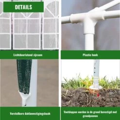 Merkloos Partytent - Paviljoen Opvouwbaar - Easy Up Tuintent Met Zijpanelen - Groen/ 6m X 3m/ 120g/m² -Tuin Verkoop 1200x1200 755