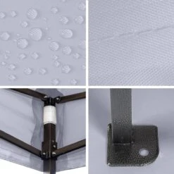 LifeGoods Partytent - 3x3 M - Easy Up - Opvouwbaar - Waterdicht - Draagtas Met Wieltjes - Donkergrijs -Tuin Verkoop 1200x1200 765