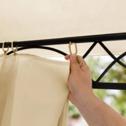 Tuinpaviljoen 3x3 M Waterdicht Paviljoen Met 4 Zijwanden Tuintent Ca. 180 G/m² Dakzeil In Crème Partytent -Tuin Verkoop 1200x1200 790