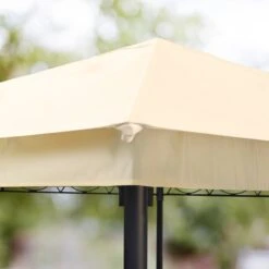 Tuinpaviljoen 3x3 M Waterdicht Paviljoen Met 4 Zijwanden Tuintent Ca. 180 G/m² Dakzeil In Crème Partytent -Tuin Verkoop 1200x1200 796