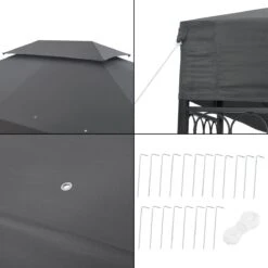 Paviljoen Lanciano Partytent 4x3x2,65 Cm Donkergrijs -Tuin Verkoop 1200x1200 811