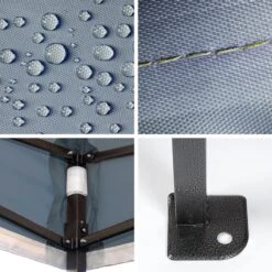 LifeGoods Partytent - 3x3 M - Easy Up - Opvouwbaar - Waterdicht - Draagtas Met Wieltjes - Donkerblauw -Tuin Verkoop 1200x1200 838