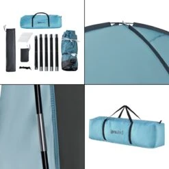 Pro-Tec Paviljoen Grästorp Met LED-verlichting 345x345x247 Cm Lichtblauw -Tuin Verkoop 1200x1200 844