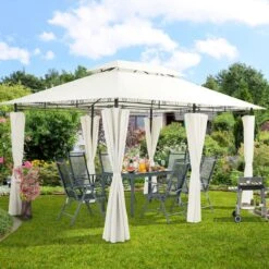 El Jardin - Partytent - 4x3 - Waterdicht Dak - Wanden - Beige Paviljoen 12 El Jardin - Partytent - 4x3 - Waterdicht Dak - Wanden - Beige Paviljoen -Tuin Verkoop 1200x1200 863