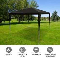 MaxxGarden Partytent - Paviljoen - 3x3 - Waterdicht - Zwart -Tuin Verkoop 1200x1200 865