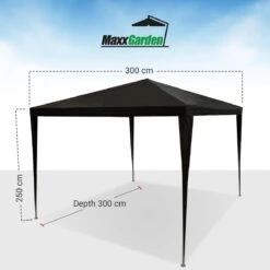 MaxxGarden Partytent - Paviljoen - 3x3 - Waterdicht - Zwart -Tuin Verkoop 1200x1200 867