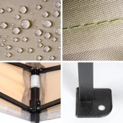 LifeGoods Partytent - 3x3 M - Easy Up - Opvouwbaar - Waterdicht - Draagtas Met Wieltjes - Beige -Tuin Verkoop 1200x1200 877