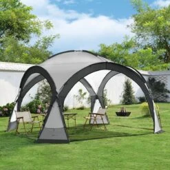 Pro-Tec Paviljoen Grästorp Met LED-verlichting 345x345x247 Cm Donkergrijs -Tuin Verkoop 1200x1200 881