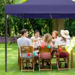 LifeGoods Partytent - 3x3 M - Zijwanden - Easy Up - Opvouwbaar - Waterdicht - Draagtas Met Wieltjes - Donkerblauw -Tuin Verkoop 1200x1200 889