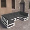 Decoways - 6-delige Loungeset Met Kussens Massief Grenenhout Wit -Tuin Verkoop 1200x1200 919