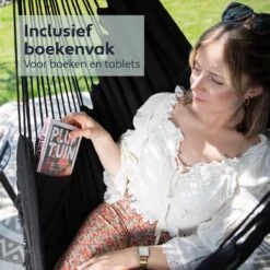 Vita5 XXL Hangstoel - Binnen&Buiten Hangnest - Incl. 2 Kussens En Boekenvak - Volwassenen&Kinderen - Hangmatstoel Tot 225kg - Zwart 15 Vita5 XXL Hangstoel - Binnen&Buiten Hangnest - Incl. 2 Kussens En Boekenvak - Volwassenen&Kinderen - Hangmatstoel Tot 225kg - Zwart -Tuin Verkoop 1200x1200 92