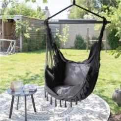 Vita5 XXL Hangstoel - Binnen&Buiten Hangnest - Incl. 2 Kussens En Boekenvak - Volwassenen&Kinderen - Hangmatstoel Tot 225kg - Zwart 22 Vita5 XXL Hangstoel - Binnen&Buiten Hangnest - Incl. 2 Kussens En Boekenvak - Volwassenen&Kinderen - Hangmatstoel Tot 225kg - Zwart -Tuin Verkoop 1200x1200 95