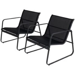 Tuin Meubelen Loungeset - 4 Persoons - Tuinset - Comfort - Zwart - Tafel Glazen Blad - Stoelen - Sofa - Bank - 4-delig -Tuin Verkoop 1200x1200 966