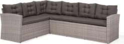Beliani VITERBO - Loungeset Voor 8 - Grijs - PE Rotan -Tuin Verkoop 1200x429