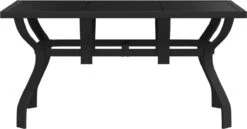 Prolenta Premium - Tuintafel 140x70x70 Cm Staal En Glas Zwart -Tuin Verkoop 1200x625