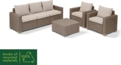 Allibert California Loungeset - 5 Personen - Cappuccino -Tuin Verkoop 1200x648 4
