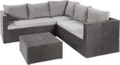 Central Park Hoekbank Loungeset Alea Grijs Staal/riet 3-delig -Tuin Verkoop 1200x656