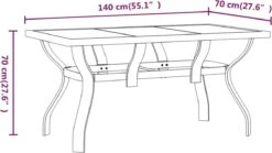 Prolenta Premium - Tuintafel 140x70x70 Cm Staal En Glas Zwart -Tuin Verkoop 1200x675