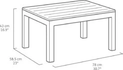 Keter Marie Hoek Loungeset Met Orlando Tafel - 6 Personen - Antraciet -Tuin Verkoop 1200x678