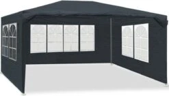 MaxxGarden Partytent - Paviljoen - 3x4m - Incl. Zijwanden - Waterdicht - Antraciet -Tuin Verkoop 1200x685