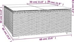 VidaLife Tuintafel 60x60x30 Cm Poly Rattan En Glas Zwart -Tuin Verkoop 1200x690