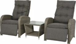 Loungeset Duoset Melia 2 Verstelbare Stoelen + Tafel - Balkonset -Tuin Verkoop 1200x703