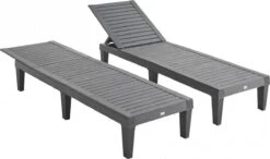 Set Van 2 Ligstoelen, PIA, Ligstoel Met Verschillende Standen, Van Kunststof, Zwart -Tuin Verkoop 1200x709 1