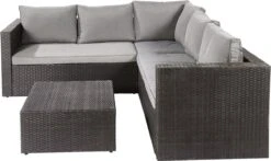 Central Park Hoekbank Loungeset Alea Grijs Staal/riet 3-delig -Tuin Verkoop 1200x714