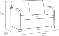 Keter Tuinbank 2-zits Rosalie Grafietkleurig -Tuin Verkoop 1200x728