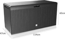 Prosperplast Opbergbox Met Deksel – Waterdicht Wielen 290 L -Antraciet -Tuin Verkoop 1200x732