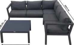 Garden Impressions Colorado Loungeset - Aluminium - Zwart -Tuin Verkoop 1200x740