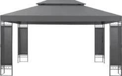 Paviljoen Lanciano Partytent 4x3x2,65 Cm Donkergrijs -Tuin Verkoop 1200x746