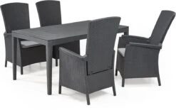 Allibert Vermont Verstelbare Tuinstoel - 64x68x107cm - Grafiet -Tuin Verkoop 1200x753