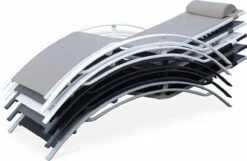 Alice's Garden Louisa Ligstoelen - Aluminium/Textileen - 1,67 M - Antraciet/Grijs -Tuin Verkoop 1200x780 1