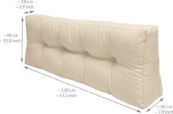 Beautissu Elements – Palletkussen 120x40cm - Rugkussen Natuur In Matraskussen Kwaliteit -Tuin Verkoop 1200x790