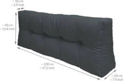 Beautissu Eco Elements Palletkussen – Rugkussen 120x40x15 Cm Voor Palletbank - Kussen Graphiet Grijs - Palletkussens In Matraskussen Kwaliteit -Tuin Verkoop 1200x790 4