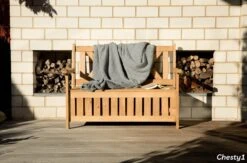 Needs&wants® Houten Tuinbank Met Opbergruimte, 2-zits Kistbank Houten Klassieke Bank Opslag, Grote Tuinopbergbank Van Massief Hout Weerbestendig Voor Buiten Tuin, Balkon, Terras, 115x61x85 Cm, Donker-bruin -Tuin Verkoop 1200x792
