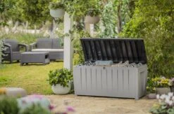 Keter Novel Opbergbox - 340L - 124x55x62.5cm - Grijs -Tuin Verkoop 1200x792 3