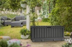 Keter Kentwood Opbergbox - 128x53.6x59 Cm - 350 L - Grafiet -Tuin Verkoop 1200x792 4