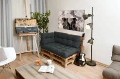 Beautissu Style – Palletkussen Set – 1x Zitkussen 120x80 Cm & 1x Rugkussen 120x40 Cm – Graphiet Grijs -Tuin Verkoop 1200x793 6