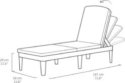 Allibert Jaipur Ligbed - 58x187,5x29 Cm - Grafiet -Tuin Verkoop 1200x796