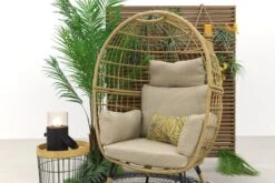 Lola Egg Relaxstoel - Natural Sand - Mand Stoel -Tuin Verkoop 1200x800 109