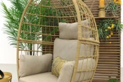 Lola Egg Relaxstoel - Natural Sand - Mand Stoel -Tuin Verkoop 1200x800 110