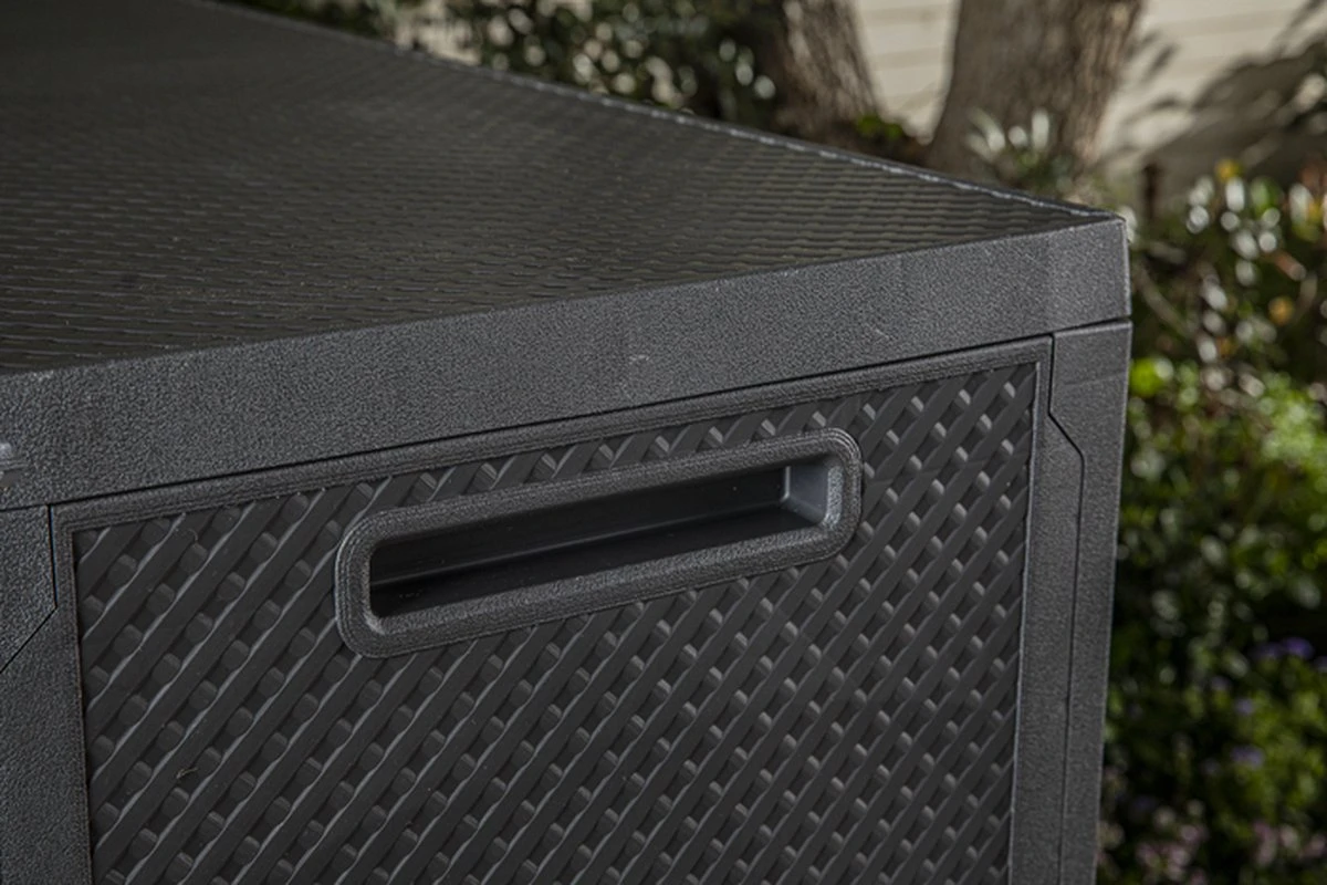 Keter Emily Opbergbox - 118x45x57 Cm - 270L - Grafiet 10 Keter Emily Opbergbox - 118x45x57 Cm - 270L - Grafiet - Afbeelding 8